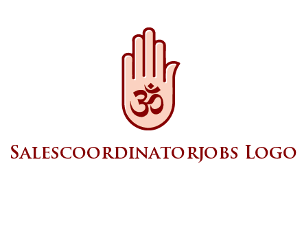 om symbol in hand logo