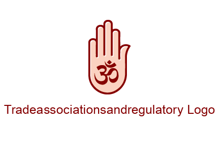om symbol in hand logo