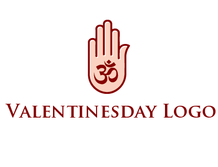 om symbol in hand logo