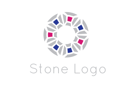doughnut logo made of gemstones