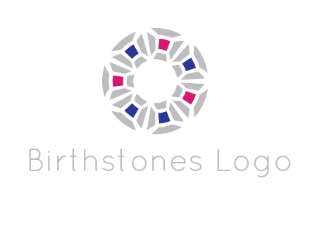 doughnut logo made of gemstones