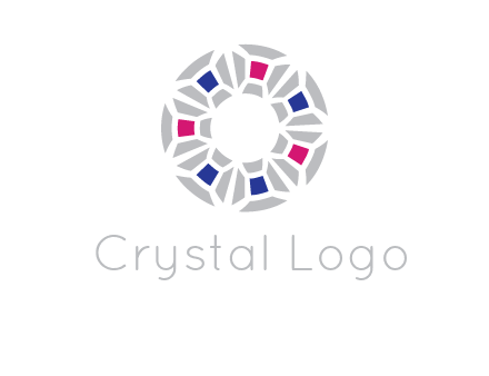 doughnut logo made of gemstones
