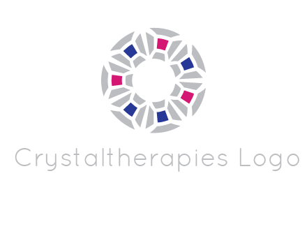 doughnut logo made of gemstones