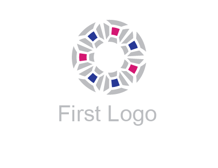 doughnut logo made of gemstones