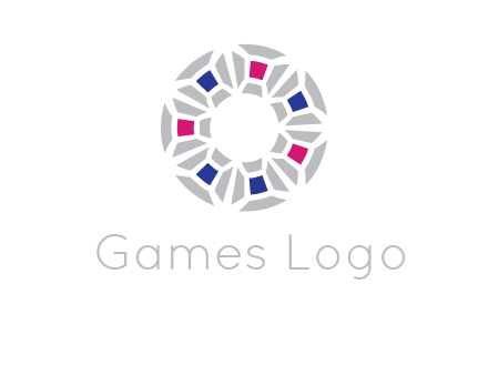 doughnut logo made of gemstones