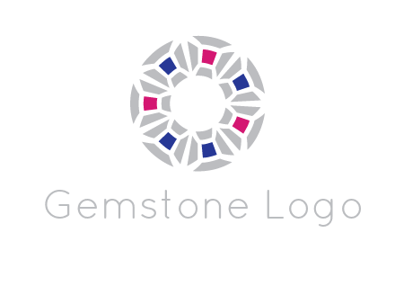 doughnut logo made of gemstones