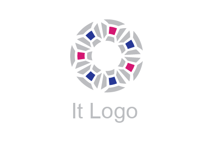 doughnut logo made of gemstones