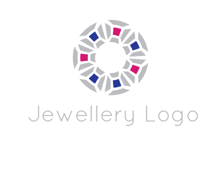 doughnut logo made of gemstones