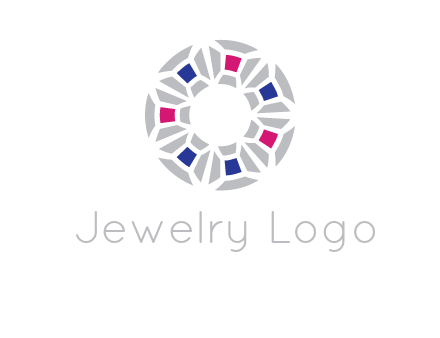 doughnut logo made of gemstones