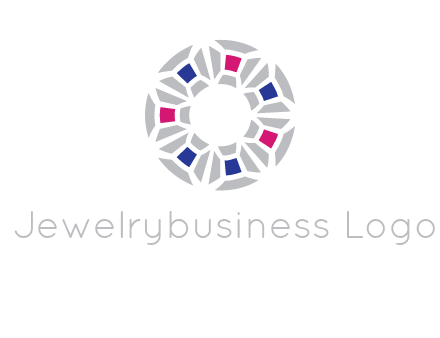 doughnut logo made of gemstones