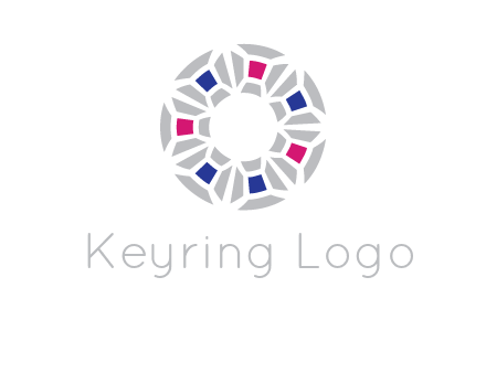 doughnut logo made of gemstones