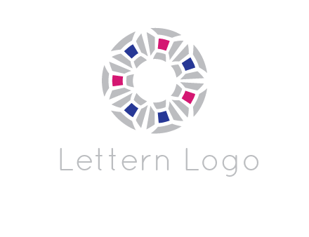 doughnut logo made of gemstones