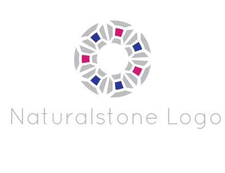 doughnut logo made of gemstones