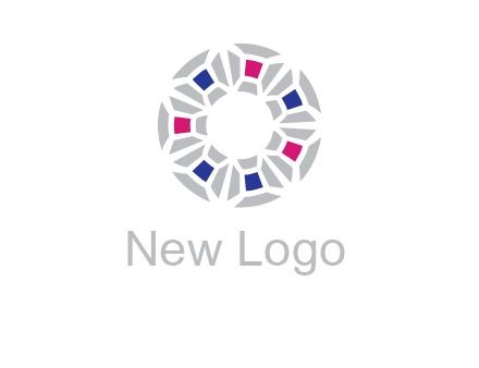 doughnut logo made of gemstones