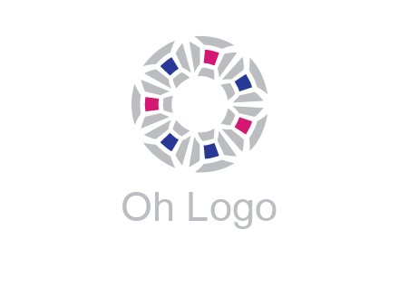 doughnut logo made of gemstones