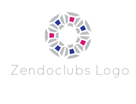 doughnut logo made of gemstones
