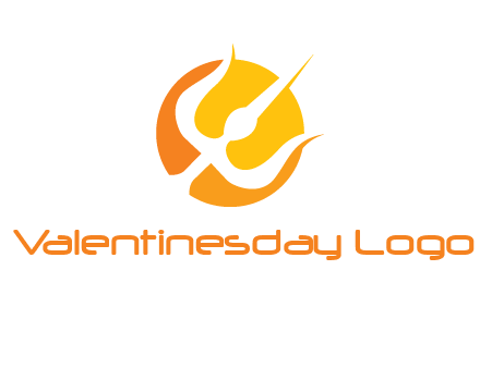 trident in circle logo