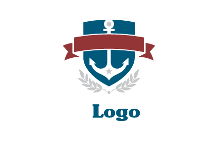 ship anchor on shield logo
