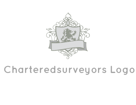 shield with banner and swirl design icon