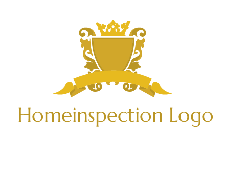 shield with crown swirl icon