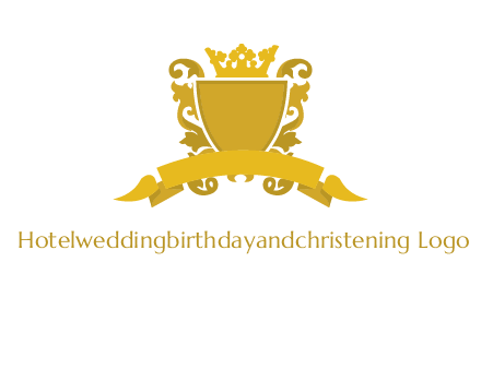 shield with crown swirl icon