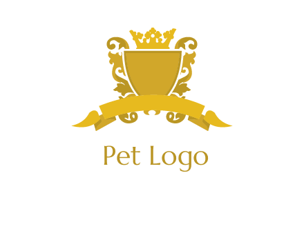 shield with crown swirl icon