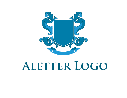 shield with ribbons logo