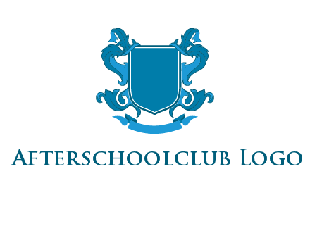 shield with ribbons logo