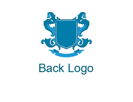 shield with ribbons logo