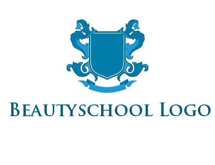 shield with ribbons logo