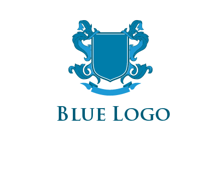 shield with ribbons logo