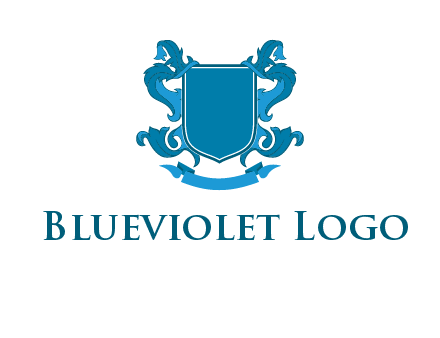 shield with ribbons logo