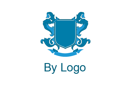shield with ribbons logo