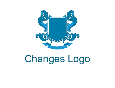 shield with ribbons logo