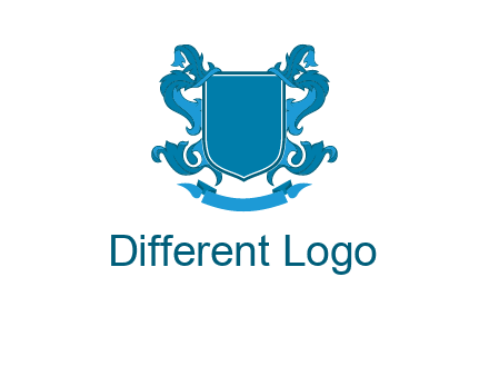 shield with ribbons logo