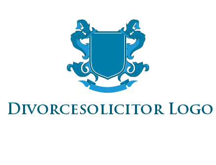 shield with ribbons logo