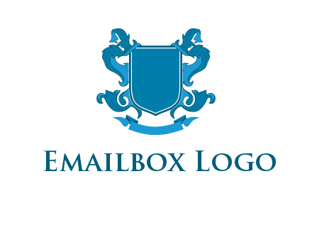 shield with ribbons logo