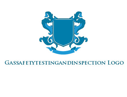 shield with ribbons logo