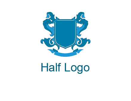 shield with ribbons logo