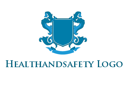 shield with ribbons logo