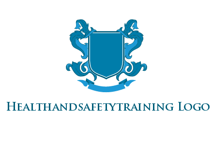 shield with ribbons logo