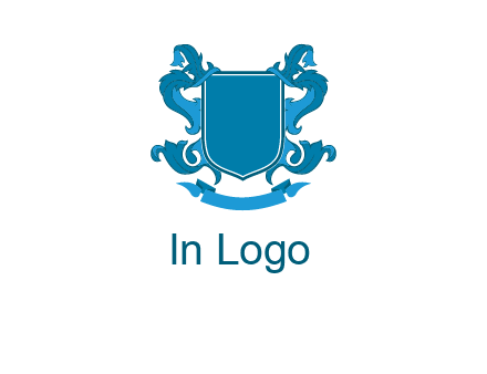 shield with ribbons logo