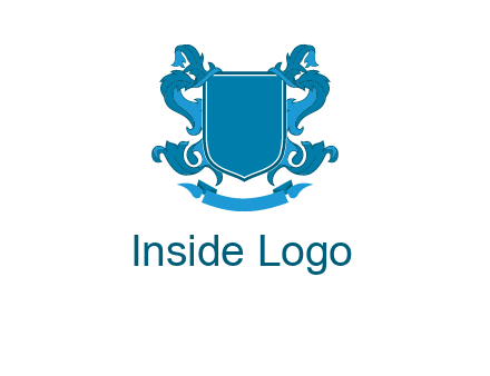 shield with ribbons logo