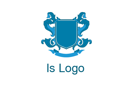 shield with ribbons logo
