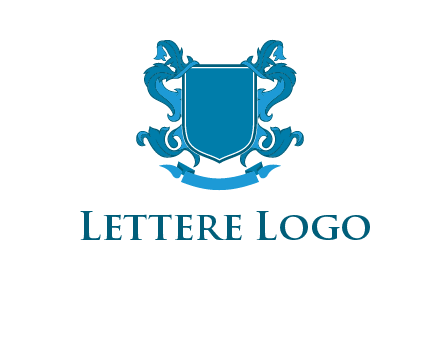 shield with ribbons logo