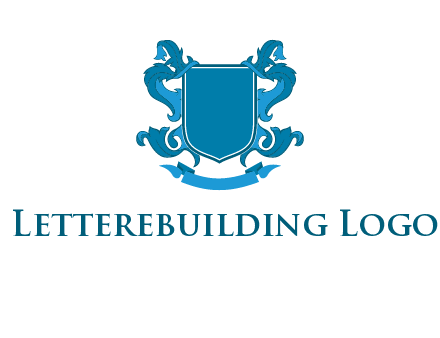 shield with ribbons logo