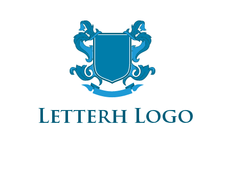 shield with ribbons logo