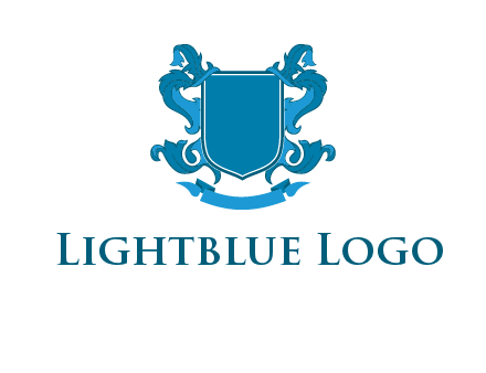 shield with ribbons logo
