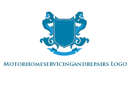 shield with ribbons logo
