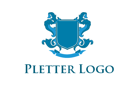 shield with ribbons logo